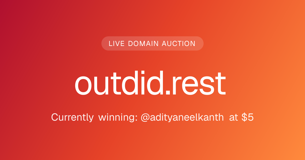 What if the thing being outbid is the website itself?